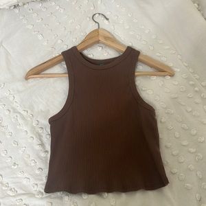 Trendy Brown Tank Top